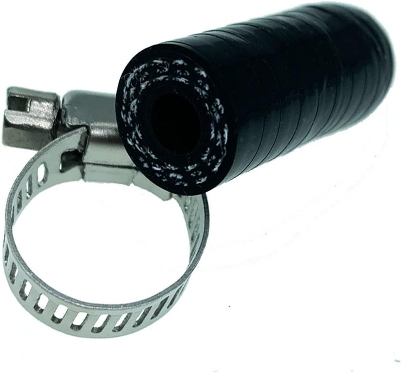 bekelan 5/16" (8mm) Black Universal Reinforced Silicone Coolant Cap With Clamp For bypass heater Vacuum Water Port Protective End Cap Kit - Image 1